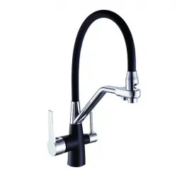 Змішувач для кухні на дві води Frap F4374-2, чорний/хром Змішувач для кухні на дві води Frap F4374-2, чорний/хром