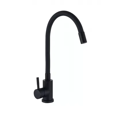 Змішувач для кухні з гнучким виливом Wezer EKO4E-01-BLACK