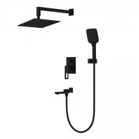 Вбудована душова система GAPPO G7117-6, вилив - перемикач на лійку, 3-функції, чорний