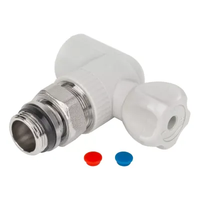 Кран радіаторний кутовий 20 з прокладкою "антипротікання" ITAL