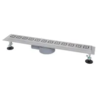 IT03-FT19/700 ITAL Душовий трап 700 мм, поворот. 360, комбін.затвор, Brushed nickel (блістер) {5/1}