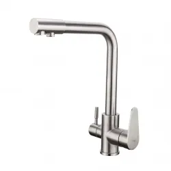 Змішувач для кухні на дві води Frap F4348, сатин Змішувач для кухні на дві води Frap F4348, сатин