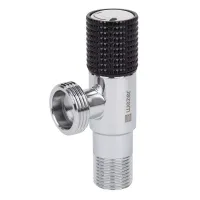 SOL22B-17-BLACK кран приладовий 1/2"X3/4" коробка чорна ручка нерж/хром {100}