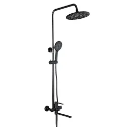 F2467-6 душ. система 3х функц. поворот. вилив лат. корпус Ø35 (чорний)** {4} F2467-6 душ. система 3х функц. поворот. вилив лат. корпус Ø35 (чорний)** {4}