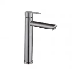 Змішувач для умивальника Frap F10801-2 високий, нержавіюча сталь Змішувач для умивальника Frap F10801-2 високий, нержавіюча сталь