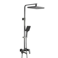 F2476-9 душ. система 3х функц. поворот. вилив лат. корпус ?35 (гангрей) {4/1}