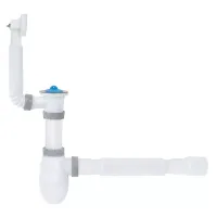 К1011 кухня 1 1/2*40, різьб. випуск, прямокутний перелив, гофротруба 40*40/50 {30}