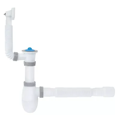 К1011 кухня 1 1/2*40, різьб. випуск, прямокутний перелив, гофротруба 40*40/50 {30}