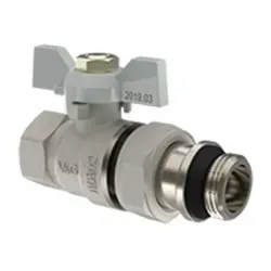 Кран кульовий з американкою V&G Optima   3/4"ВЗ (білий метелик) {11}