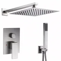 Вбудована душова система WEZER PRO17B-02, вилив - перемикач на лійку, 2-функції Вбудована душова система WEZER PRO17B-02, вилив - перемикач на лійку, 2-функції