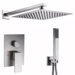 Вбудована душова система WEZER PRO17B-02, вилив - перемикач на лійку, 2-функції Вбудована душова система WEZER PRO17B-02, вилив - перемикач на лійку, 2-функції