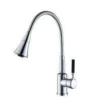 MLT-40601CR кухня одноваж. поворот. 2-х реж. вилив гайка ?35 БЕЗ ПІДВЕД, (хром) {10/1}