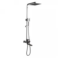 Душева система Frap F24802, поворотний вилив - перемикач на лійку, 1 режим, нержавіюча сталь Душева система Frap F24802, поворотний вилив - перемикач на лійку, 1 режим, нержавіюча сталь