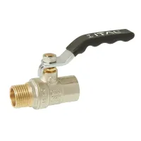 Кран кульовий ITAL PN40 1/2" вн.-зов., ручка, нікель