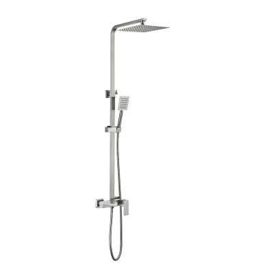 PRO16A-02 душова система 3х функц. одноваж. нерж. сталь Ø35 (сатин) {6/1}