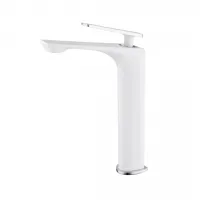 Змішувач для умивальника Frap F1058-2 високий, білий/хром Змішувач для умивальника Frap F1058-2 високий, білий/хром