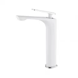 Змішувач для умивальника Frap F1058-2 високий, білий/хром Змішувач для умивальника Frap F1058-2 високий, білий/хром