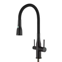 G4399-66 кухня під осмос одноваж. вис. силікон. вилив нерж. сталь гайка Ø35 (чорний) {8/1} G4399-66 кухня під осмос одноваж. вис. силікон. вилив нерж. сталь гайка Ø35 (чорний) {8/1}