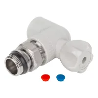 Кран радіаторний кутовий 25 з прокладкою "антипротікання" ITAL