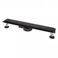 Душовий трап ITAL IT03-FT01/500B, 500 мм, нержавіюча сталь, чорний