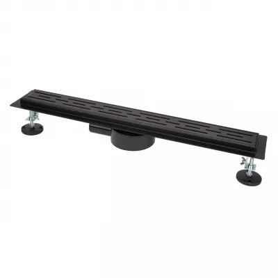 Душовий трап ITAL IT03-FT01/500B, 500 мм, нержавіюча сталь, чорний