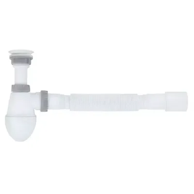 U1011 умивальник 1 1/4*32, різьб. випуск з пласт. сіткою, гофротруба 40*40/50 {45}