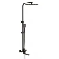 Душева система Frap F24802-6, вилив - перемикач на лійку, 1 режим, чорний Душева система Frap F24802-6, вилив - перемикач на лійку, 1 режим, чорний