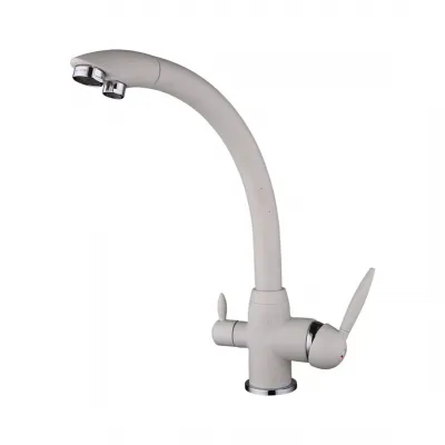 Змішувач для кухні на дві води Frap F4399-8, білий Змішувач для кухні на дві води Frap F4399-8, білий