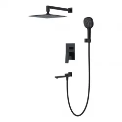 Вбудована душова система FAOP A7109-6, вилив - перемикач на лійку, 3-режими, чорний Вбудована душова система FAOP A7109-6, вилив - перемикач на лійку, 3-режими, чорний