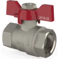 Кран кульовий V&G Optima    3/4" ВВ (червоний метелик) {20}