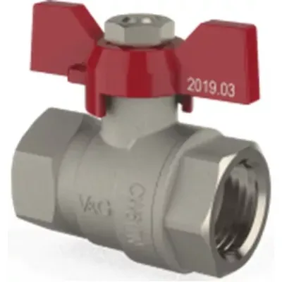 Кран кульовий V&G Optima    3/4" ВВ (червоний метелик) {20}