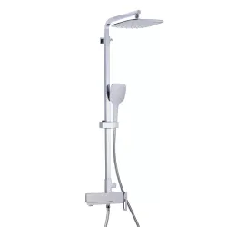 Душова система GAPPO G2417-8, вилив - перемикач на лійку, білий/хром Душова система GAPPO G2417-8, вилив - перемикач на лійку, білий/хром