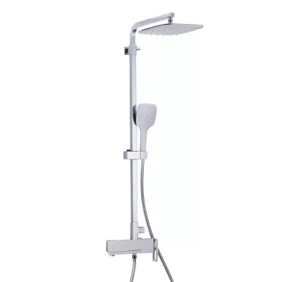 Душова система GAPPO G2417-8, вилив - перемикач на лійку, білий/хром