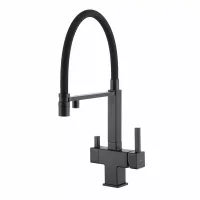 G4395-56 кухня під осмос одноваж. вис. силікон. вилив лат. шпилька карт.90° Ø35 (чорний) {8/1}