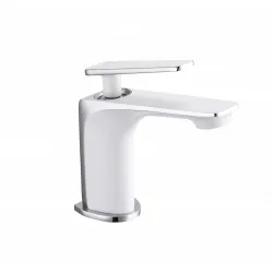 Змішувач для умивальника Frap F1058, білий/хром Змішувач для умивальника Frap F1058, білий/хром