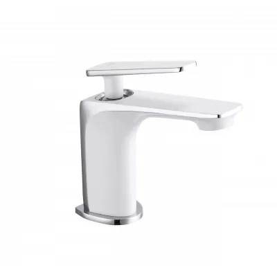 Змішувач для умивальника Frap F1058, білий/хром