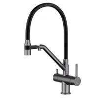 Змішувач для кухні з підключенням фільтра GAPPO G4398-89, збройова сталь Змішувач для кухні з підключенням фільтра GAPPO G4398-89, збройова сталь