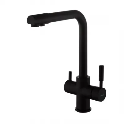 Змішувач для кухні Frap F4352-6 на дві води, чорний Змішувач для кухні Frap F4352-6 на дві води, чорний