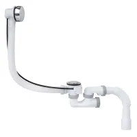 B1014SA ванна з ревізією 1 1/2*40 напівавтомат, перелив, гофротруба 40*40/50 {25}