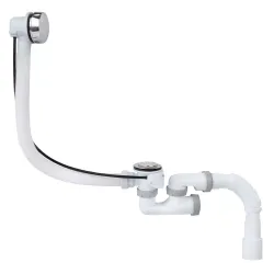 B1014SA ванна з ревізією 1 1/2*40 напівавтомат, перелив, гофротруба 40*40/50 {25}