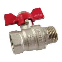 Кран кульовий V&G Optima   1" ВЗ (червоний метелик) {22}