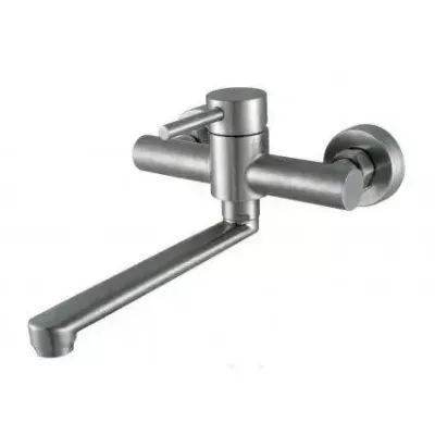 Змішувач настінний для кухні WEZER EKO12-01, нержавіюча сталь Змішувач настінний для кухні WEZER EKO12-01, нержавіюча сталь