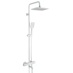 Душова система з термостатом GAPPO G2491-8, вилив - перемикач на лійку, білий Душова система з термостатом GAPPO G2491-8, вилив - перемикач на лійку, білий