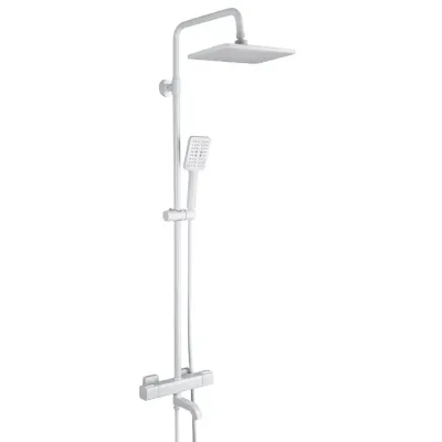 Душова система з термостатом GAPPO G2491-8, вилив - перемикач на лійку, білий Душова система з термостатом GAPPO G2491-8, вилив - перемикач на лійку, білий