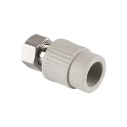 Муфта PP-r з никидною гайкою ITAL 25 мм х 3/4" з металевою вставкою Муфта PP-r з никидною гайкою ITAL 25 мм х 3/4" з металевою вставкою