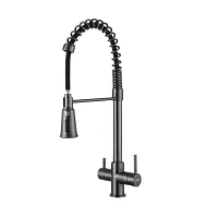 G4398-69 кухня під осмос одноваж. вис. силікон. вилив лат. шпилька Ø35 (гангрей)** {8/1}