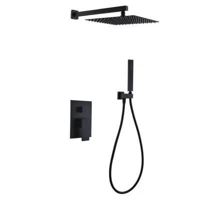 Вбудована душова система WEZER PRO17B-02-BLACK, нержавіюча сталь, чорний Вбудована душова система WEZER PRO17B-02-BLACK, нержавіюча сталь, чорний