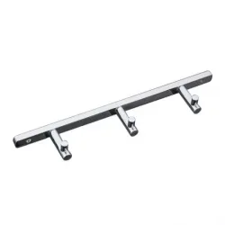 Вішалка GAPPO G202-3 з трьома гачками для рушників, 200 мм, хром Вішалка GAPPO G202-3 з трьома гачками для рушників, 200 мм, хром