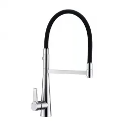 Змішувач з гнучким виливом для кухні GAPPO G4398-15, 2 режими, чорний/хром Змішувач з гнучким виливом для кухні GAPPO G4398-15, 2 режими, чорний/хром