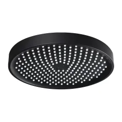 F016-25 лійка стельова кругла 250mm ABS пластик чорна (коробка) {20/1}